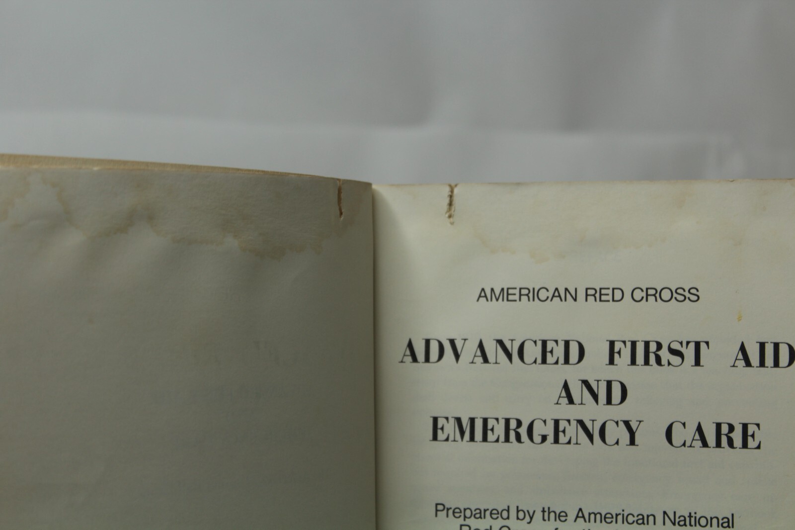 Advanced First Aid & Emergency Care 1973 American National Red Cross 1ST EDITION