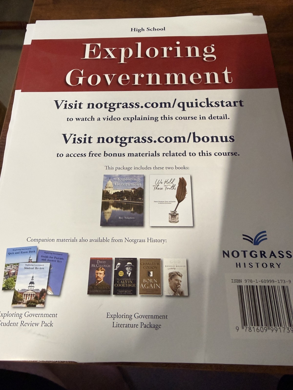 Exploring Government Curriculum Package