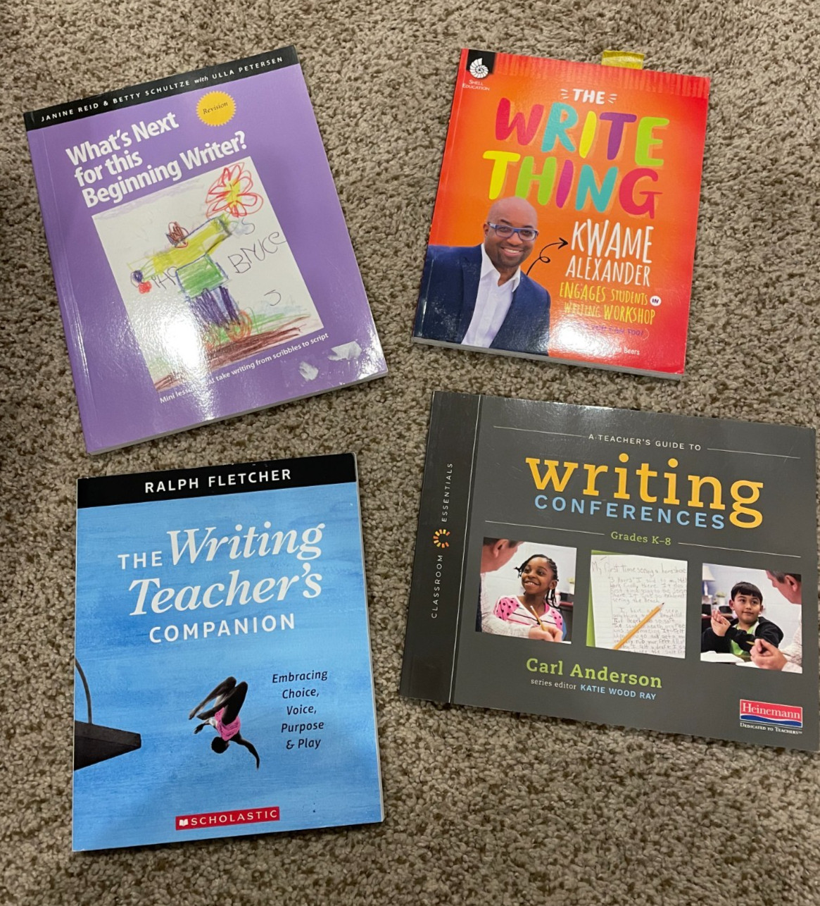 Writing Teacher Books, Set of 4, Conferences, Begin Write, Wkshops, Mini Lessons