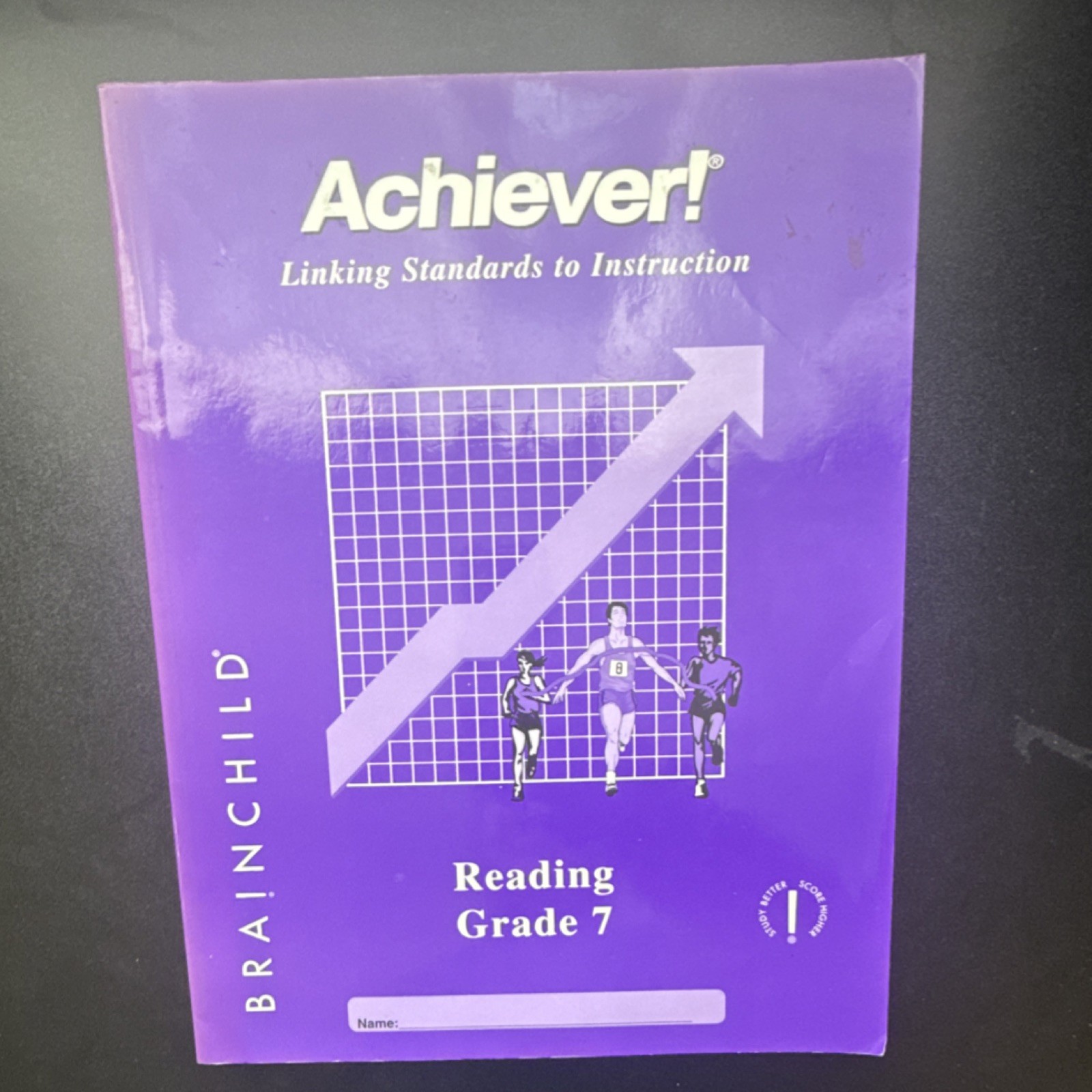 Brainchild Corporation Achiever! Reading Grade 7 Middle School Study Guide Book