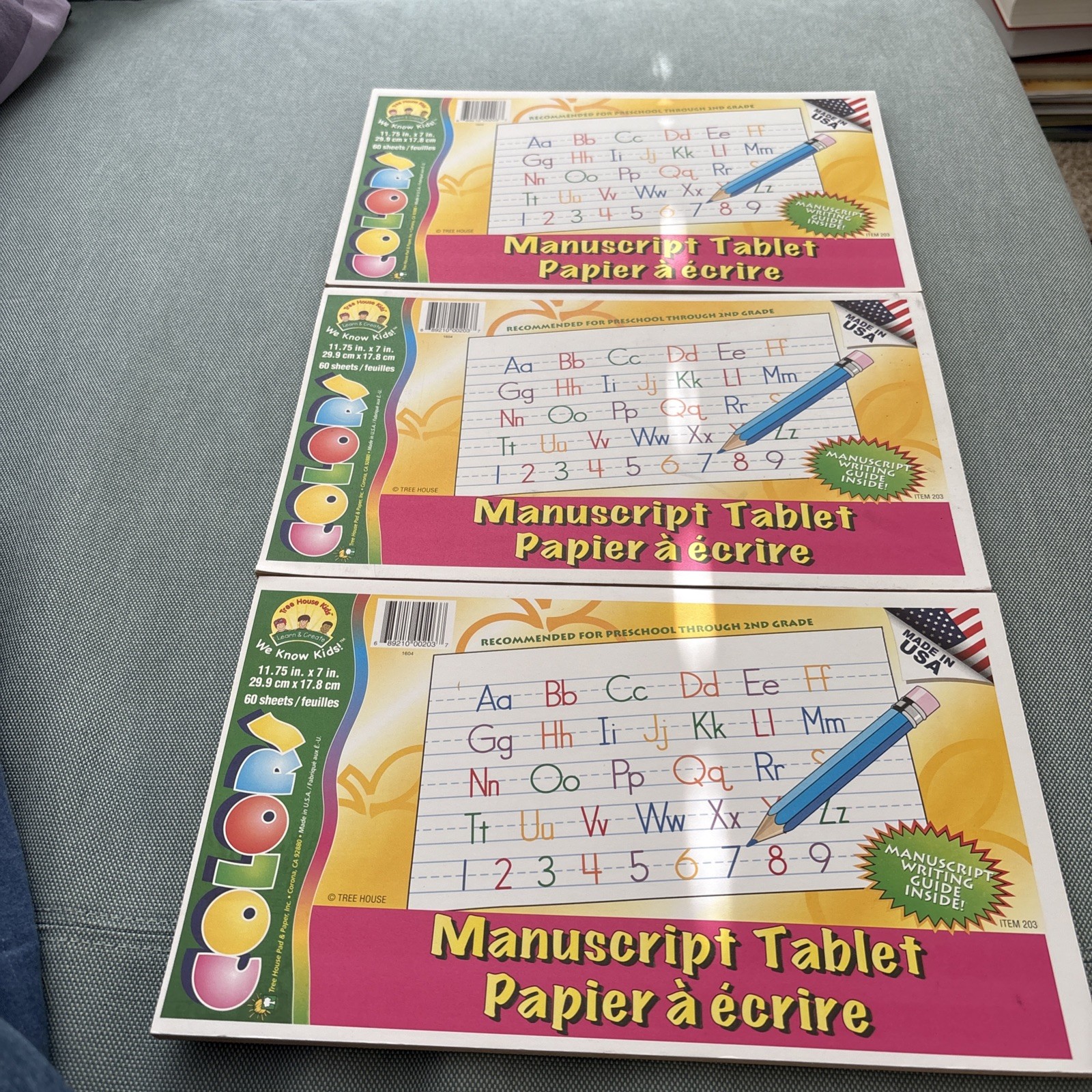 Manuscript Pad Tablet, 60 Sheets. Great For Pre-k Through 2nd Grade.