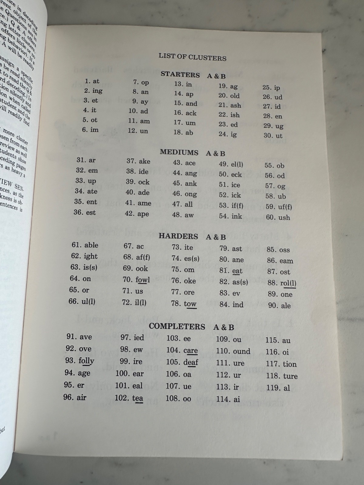 Vintage 1976 Glass-Analysis for Decoding Only Starters Level B Advance Sentences