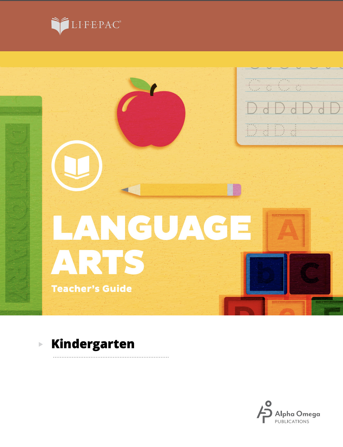 LIFEPAC Kindergarten 2-Subject Set Math K Grade Homeschool Language Arts AOP New