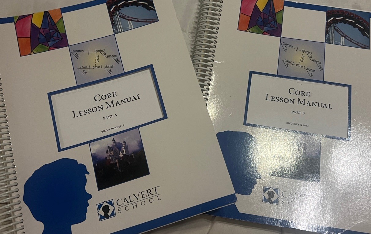 Calvert School 7th Grade Core Lesson Manual Parts A & B Homeschool Teacher guide