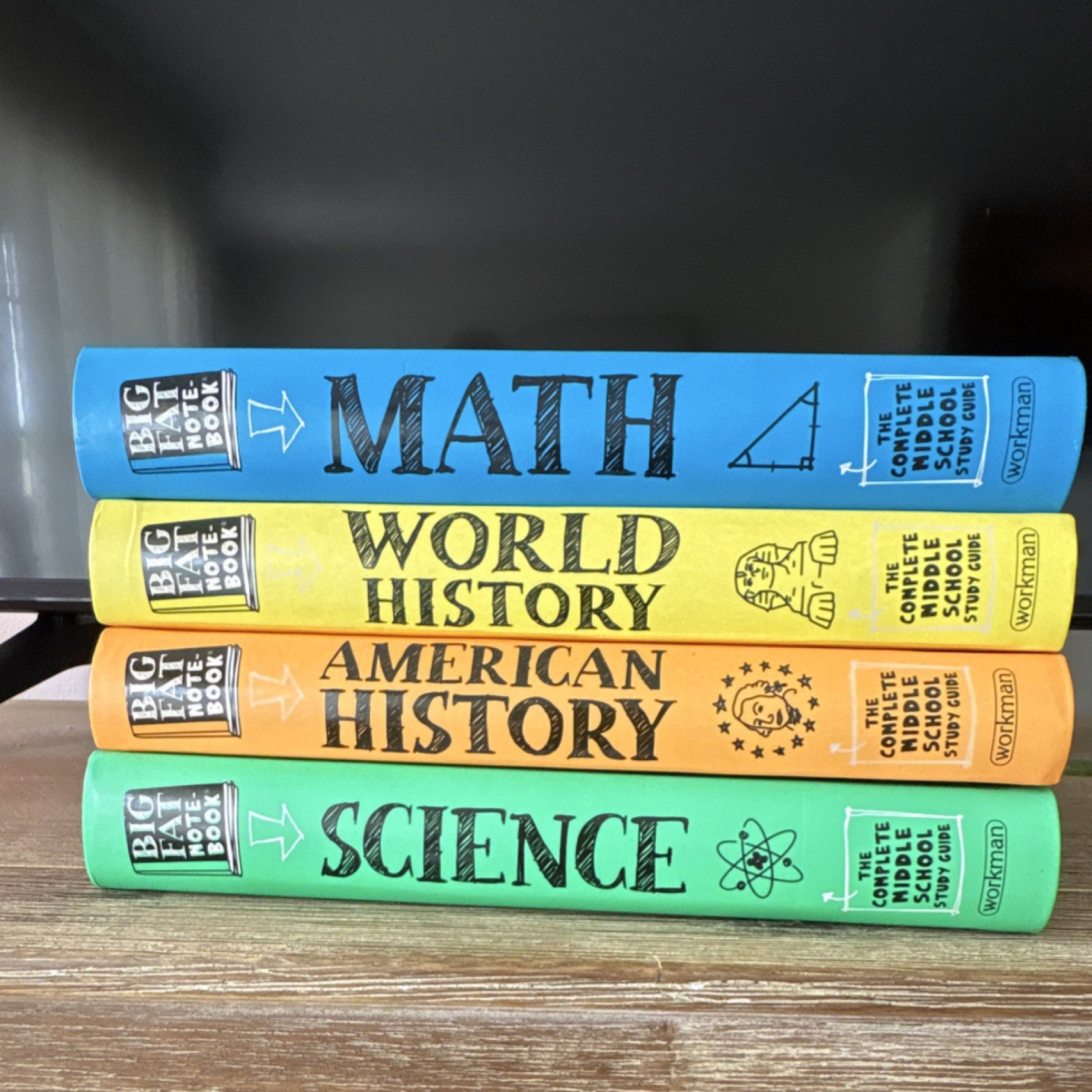 Workman Big Fat Notebook Study Guide: Math, World & American History, Science