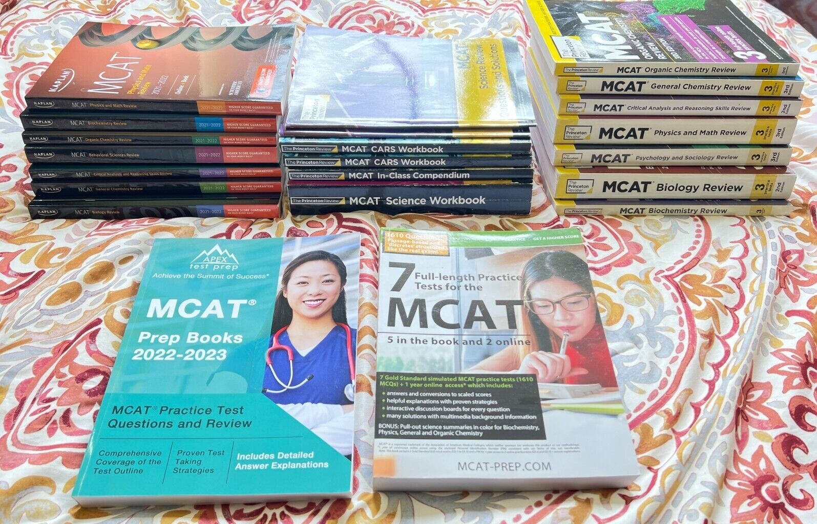 MCAT Complete self Study INCLUDES KAPLAN+ PRINCETON+PRACTICE TESTS+WORKBOOK+MORE