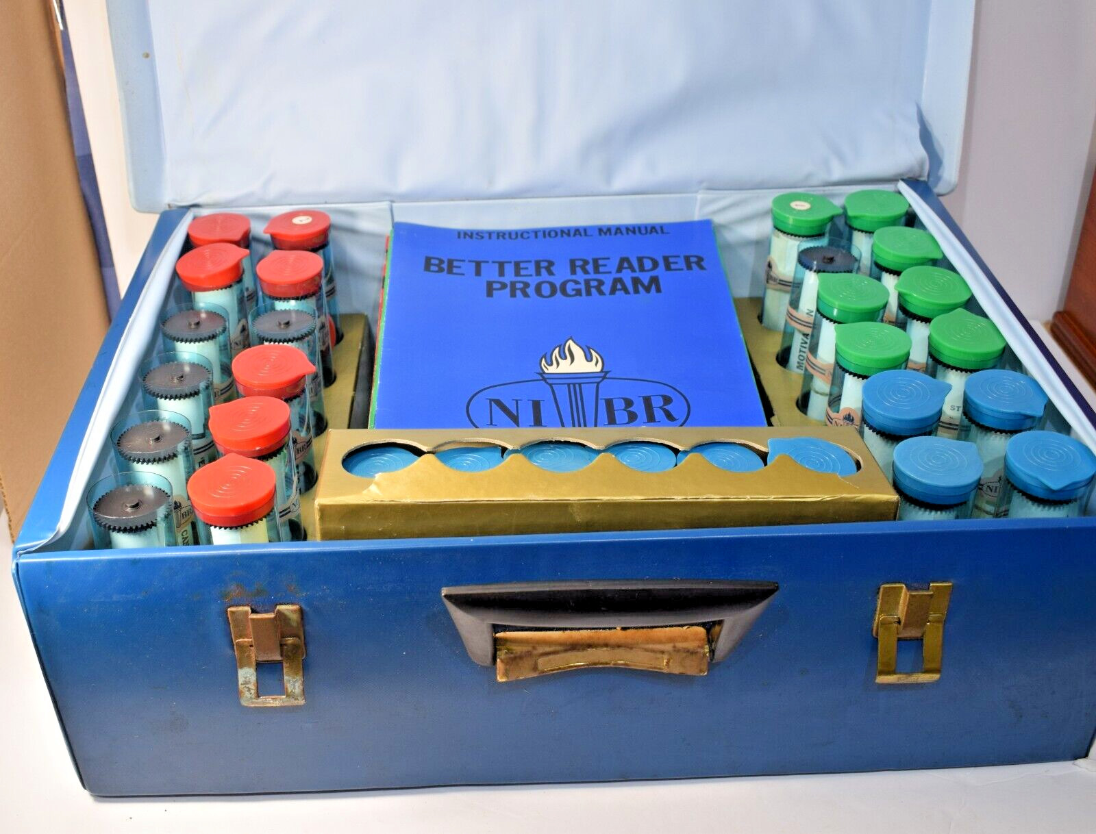 Vintage 1966 NIBR Speed Reading Course – Complete Set with 30 Filmstrips & Pacer