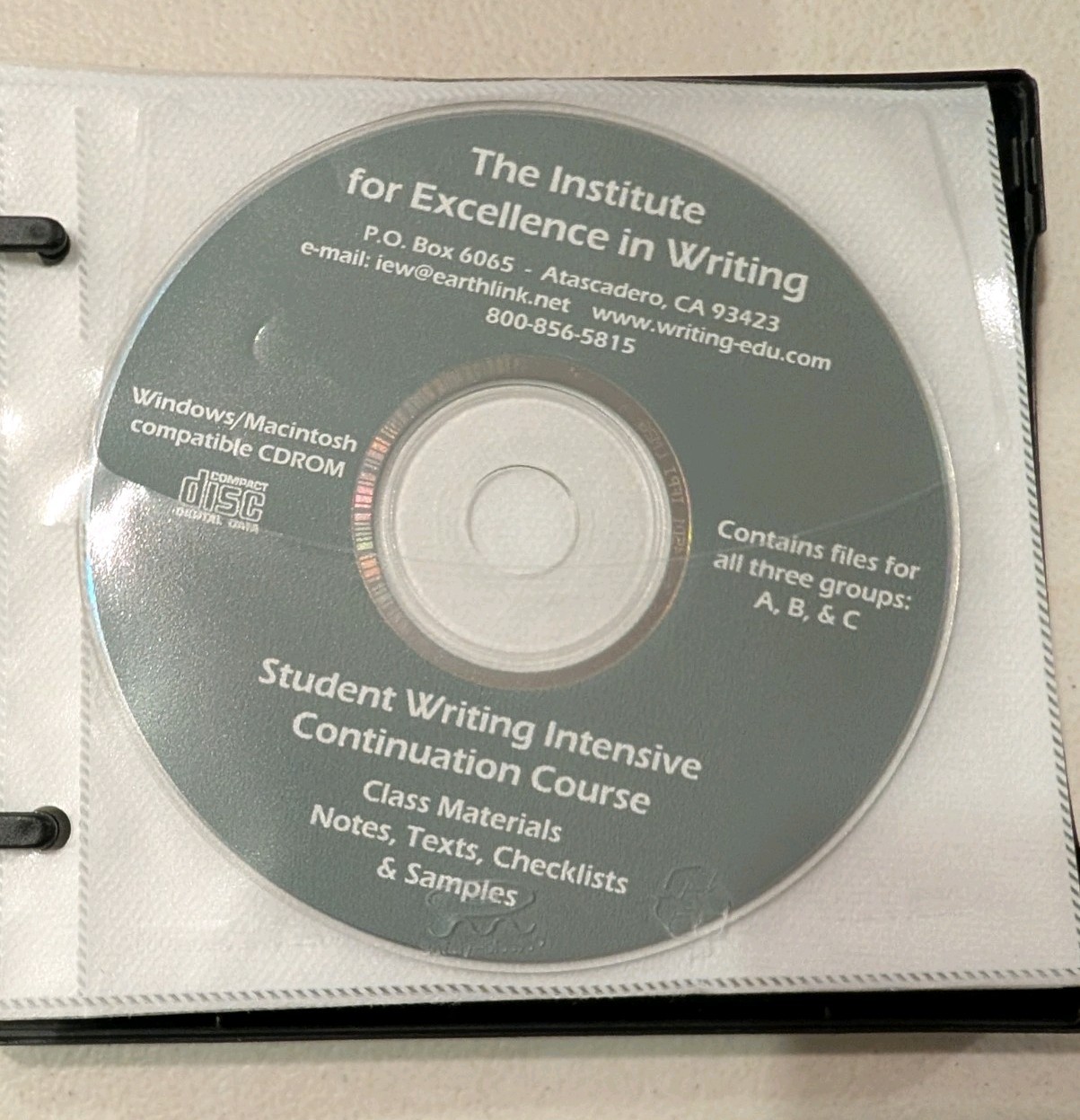 IEW SWI Group Level A Continuation Course DVD + CD-ROM Box Set Video + Materials