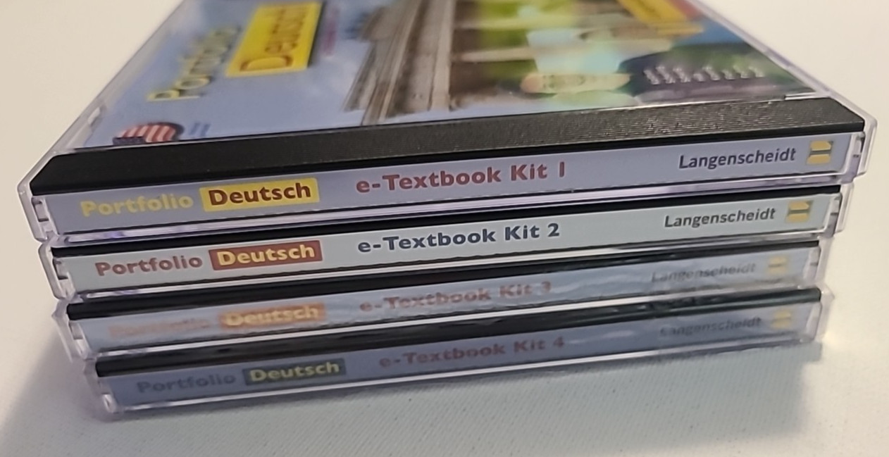Portfolio Deutsch German Language E-Textbook Kit CD ROM – Level 1 2 3 4 1-4 NEW