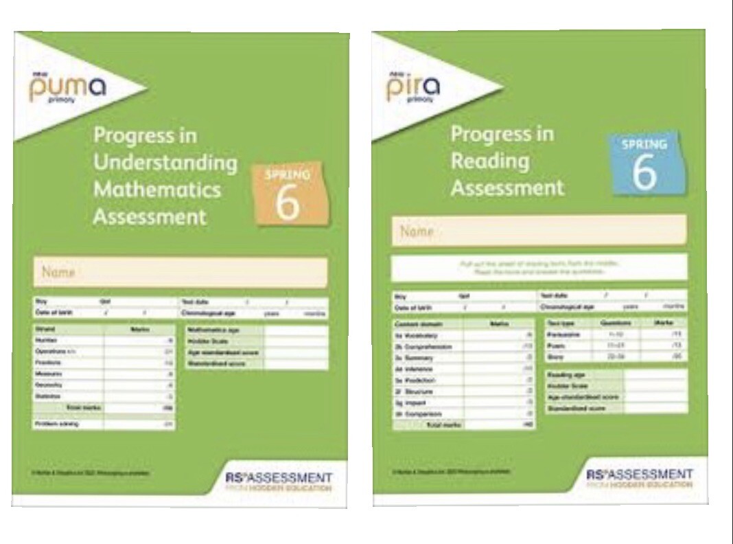 NEW PUMA & PIRA Test Papers – YEAR 6 [SPRING] With Mark Scheme (Answers)