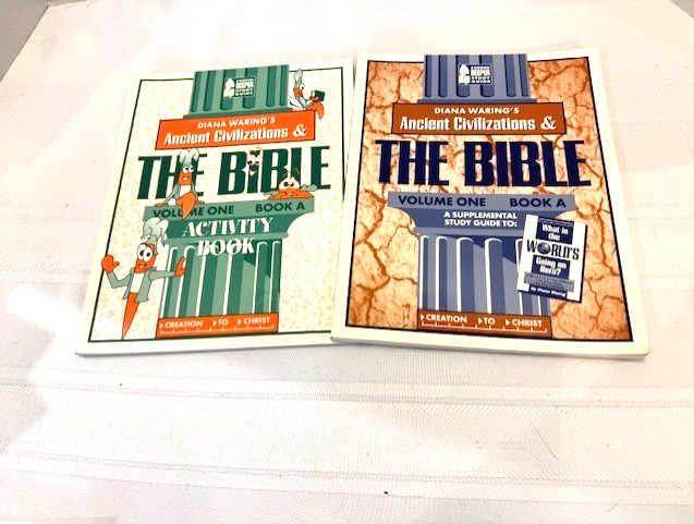 Ancient Civilizations & the Bible ( Lot of 2) Vol 1 Study/ Activity Free Ship