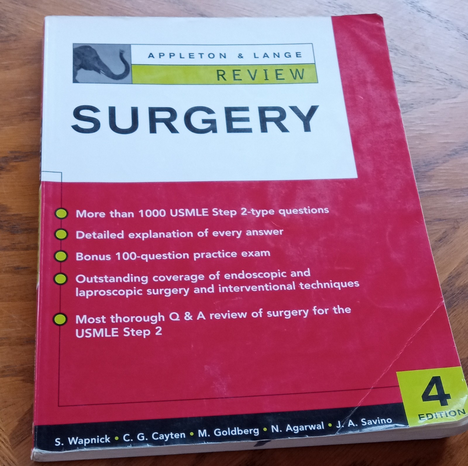 Appleton & Lange Review of Surgery 4th Edition USMLE Step 2 Study Guide Book