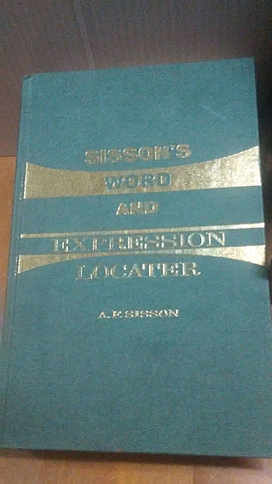 Sissons Word and Expression Locater 1971 HC Book By A.F. Sisson(B-117)