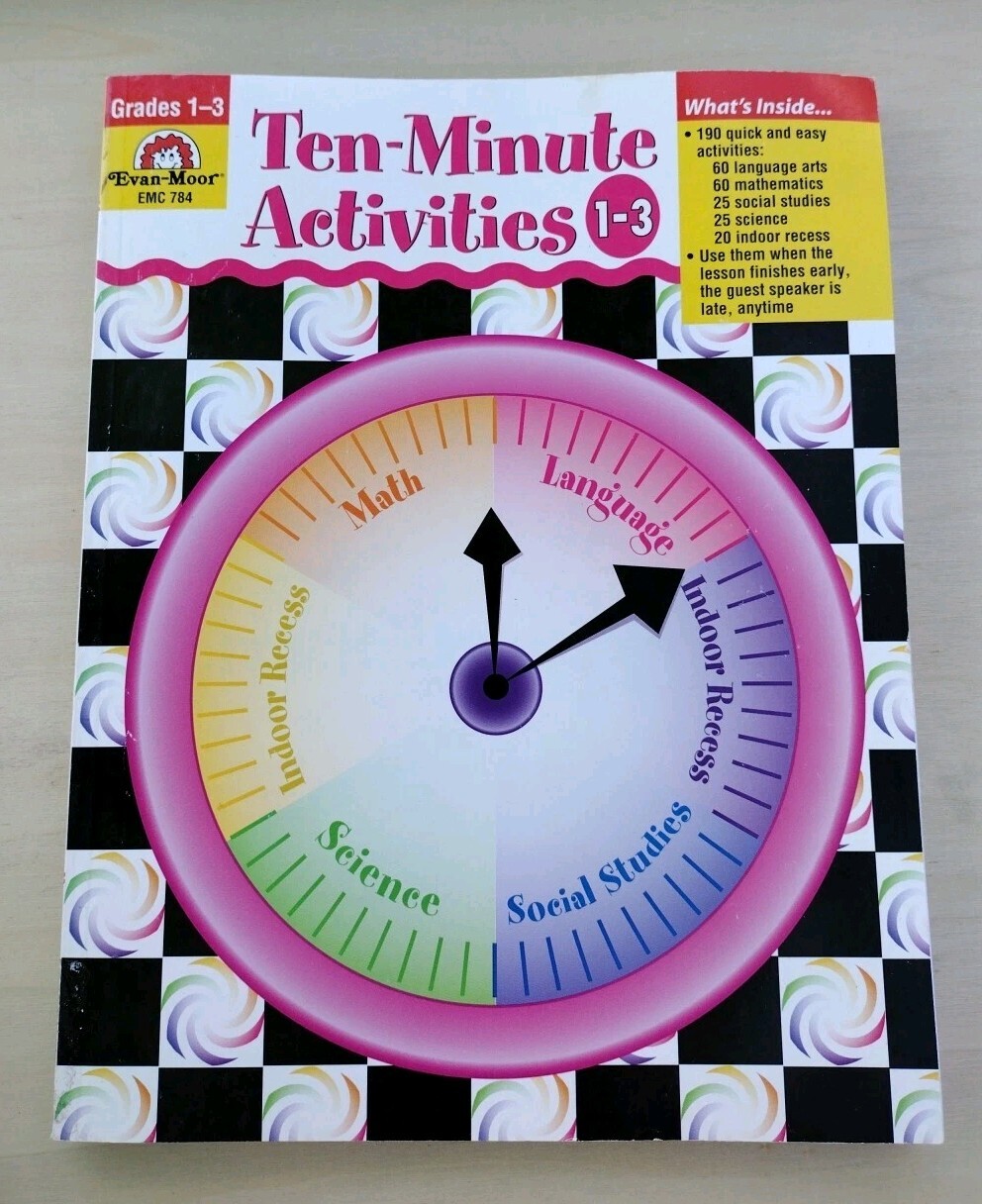 Evan Moor TEN MINUTE ACTIVITIES 190 Quick and Easy Activities Grades 1-3