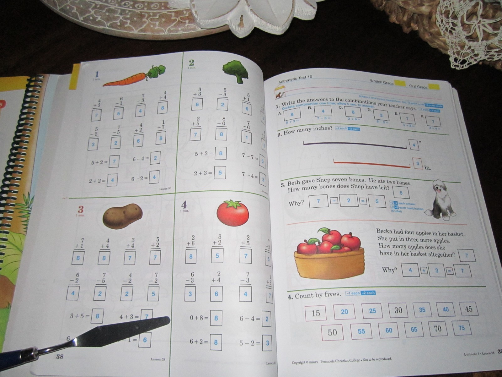 Abeka 1st Grade Arithmetic Teacher Keys Second Edition # 316113 # 197378