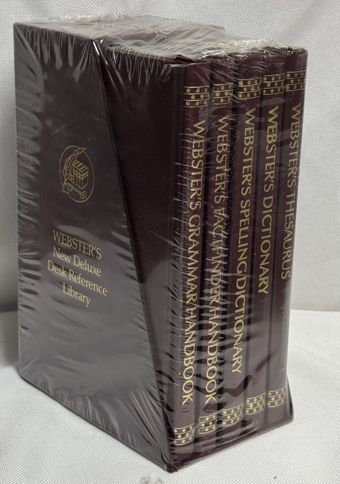 Webster’s New Deluxe Desk Reference Library 5 Hardcover Book Set NEW SEALED!