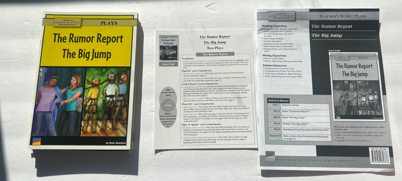 Benchmark Education The Rumor Report / The Big Jump – 6 Student Books + Teacher