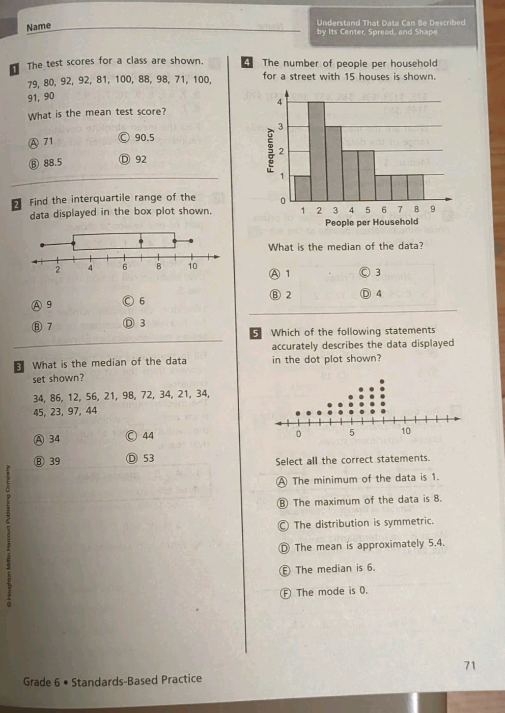 Into Math Ser.: Into Math : Getting Ready for High Stakes Assessment Grade 6 by