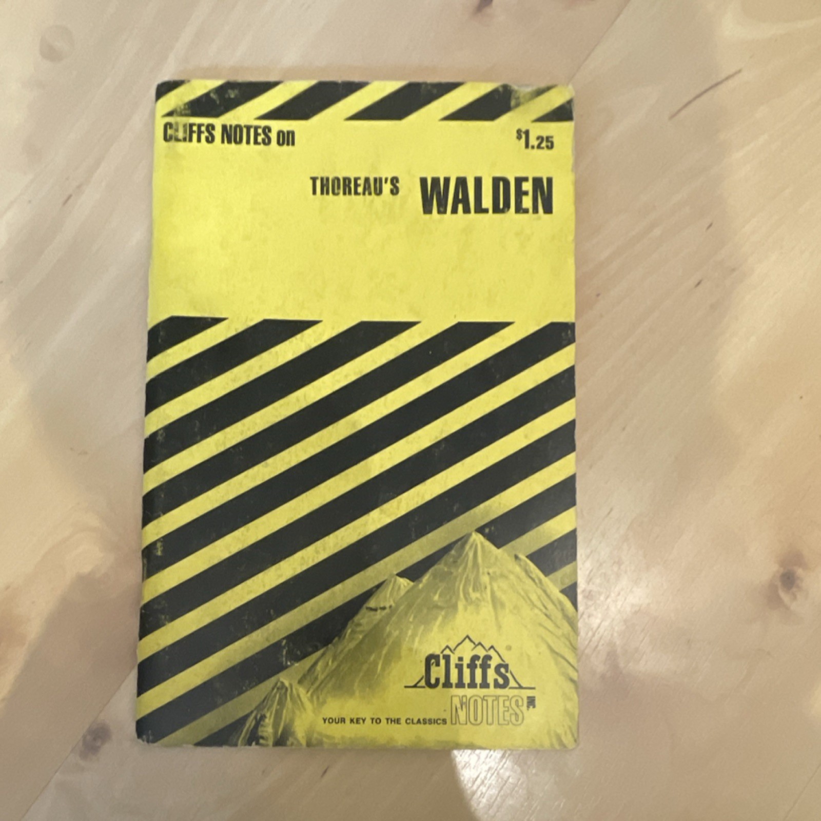 Cliffs Notes New Edition Study Guide on Thoreau’s Walden Book 1971 English