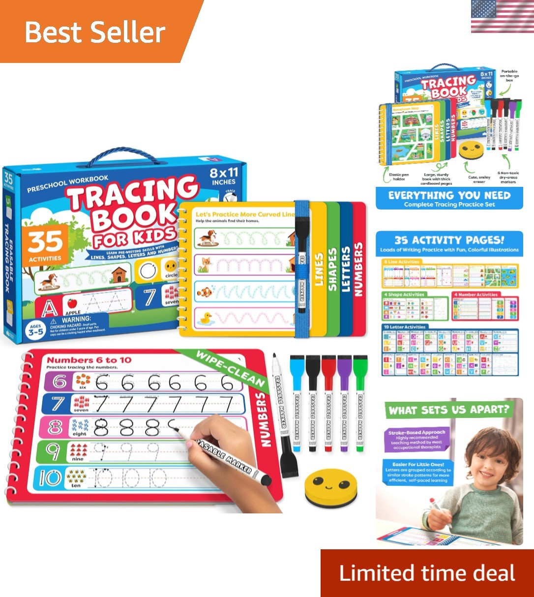 Engaging Preschool Letter Tracing Books – Strengthen Writing Skills for Ages 3-5