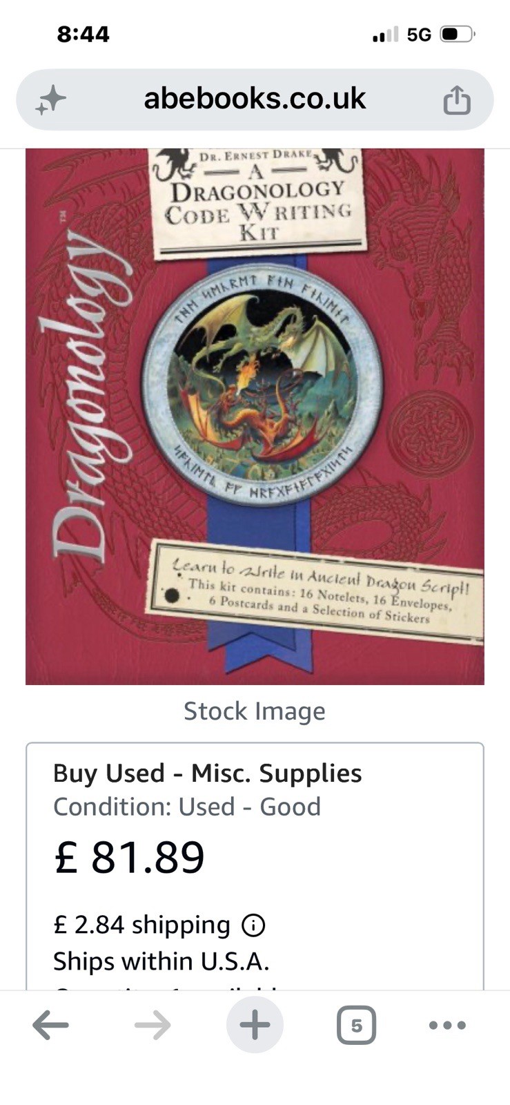 Dragonology Code Writing Kit 1st Edition 2007 Dr Ernest Drake New Unused Rare