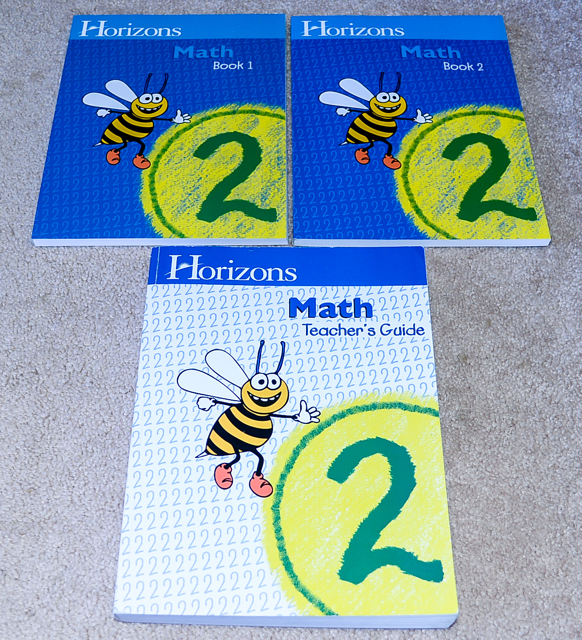 Horizons 2nd grade MATH 2 SET Teacher’s Guide Student Workbook Books 1 2 SET