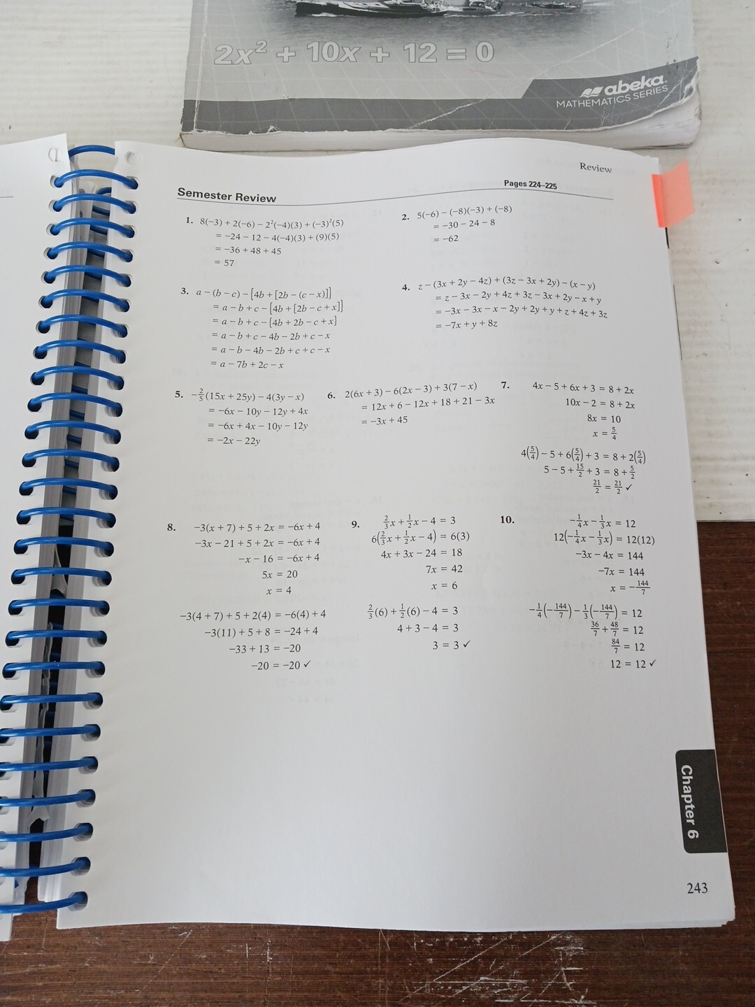 A Beka Book Algebra 1 Solution Key & Test/Quiz Key