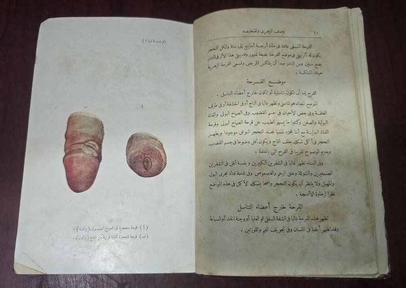 1927 Arabic Book كتاب العيادة السرية في الأمراض الجلدية والزهرية