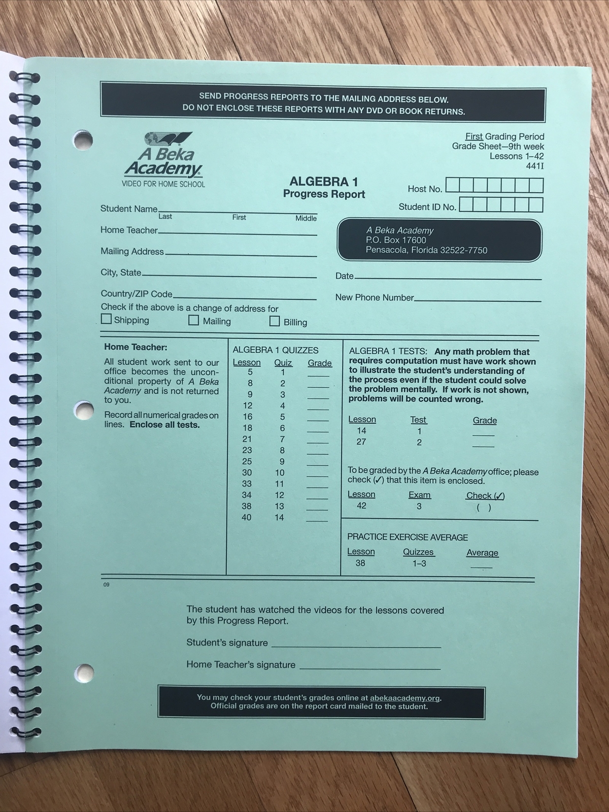 Abeka Algebra 1 Solution Key; Test & Quiz Key; Video Student Practice Exercises