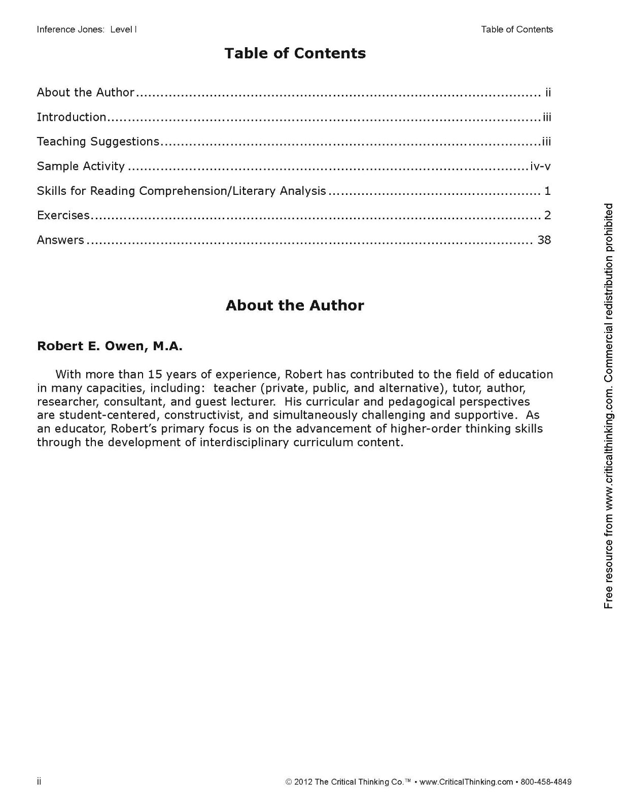 Inference Jones Level 1 Reading Comprehension Workbook Grades 5th 6th