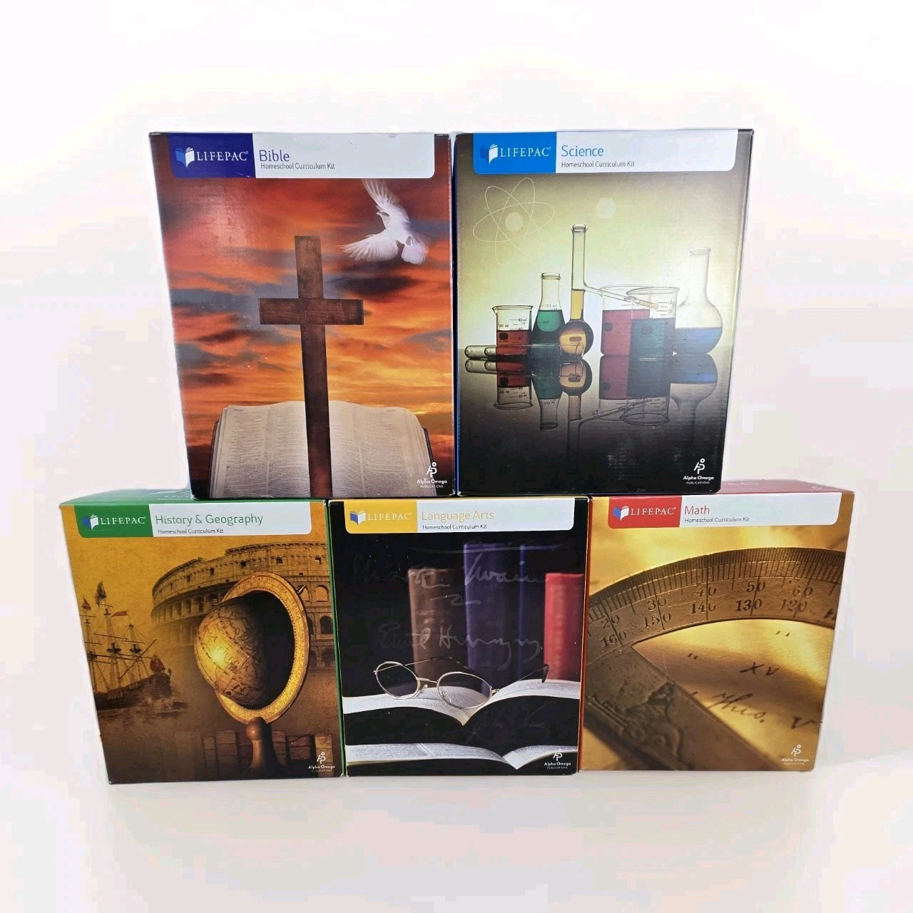LIFEPAC® 12th Grade Mega 5 Subject Set Alpha Omega Homeschool Curriculum NEW