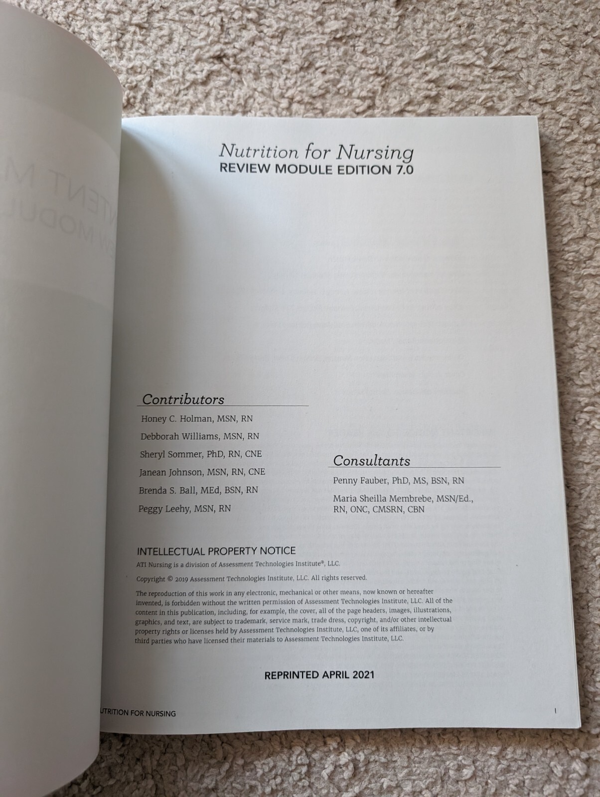 Content Mastery Series Review Module Nutrition for Nursing Edition 7.0 – NEW