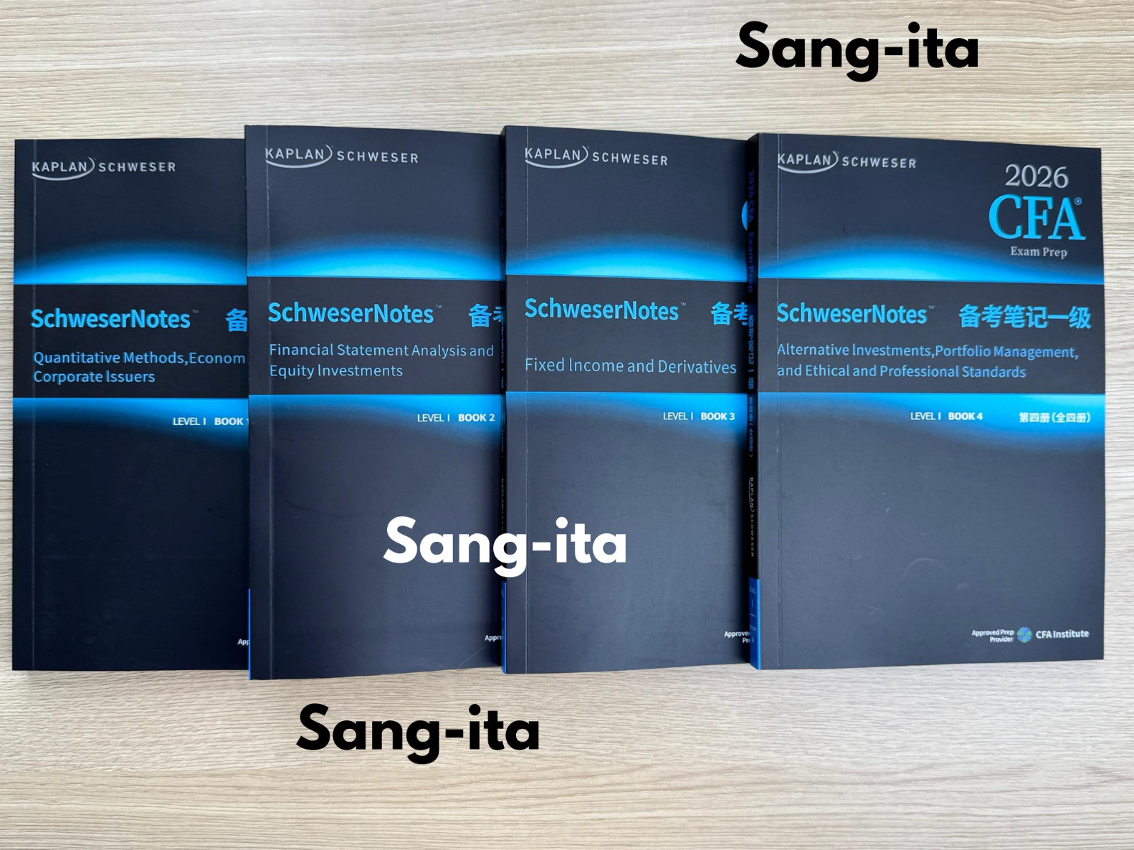 kaplan schweser cfa level 1 2026( Book Set of 4)/Free Shipping Worldwide Canada
