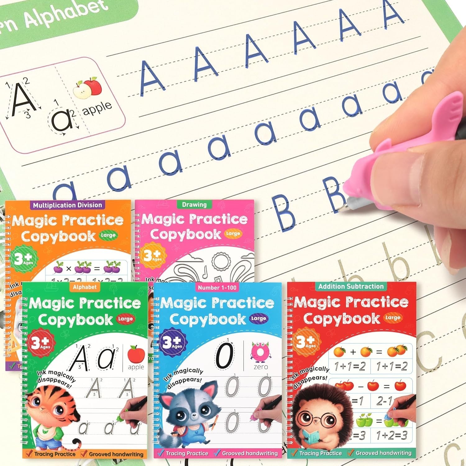 Interactive Handwriting Practice Copybook Set for Kids – Develops Writing Skills