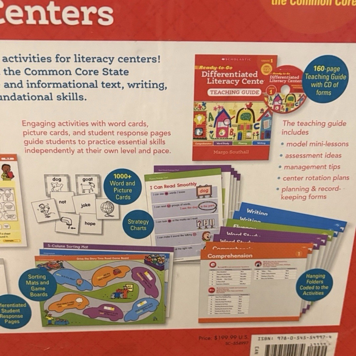 Scholastic Differentiated Literacy Centers for Kids – Grade 1. Great condition.