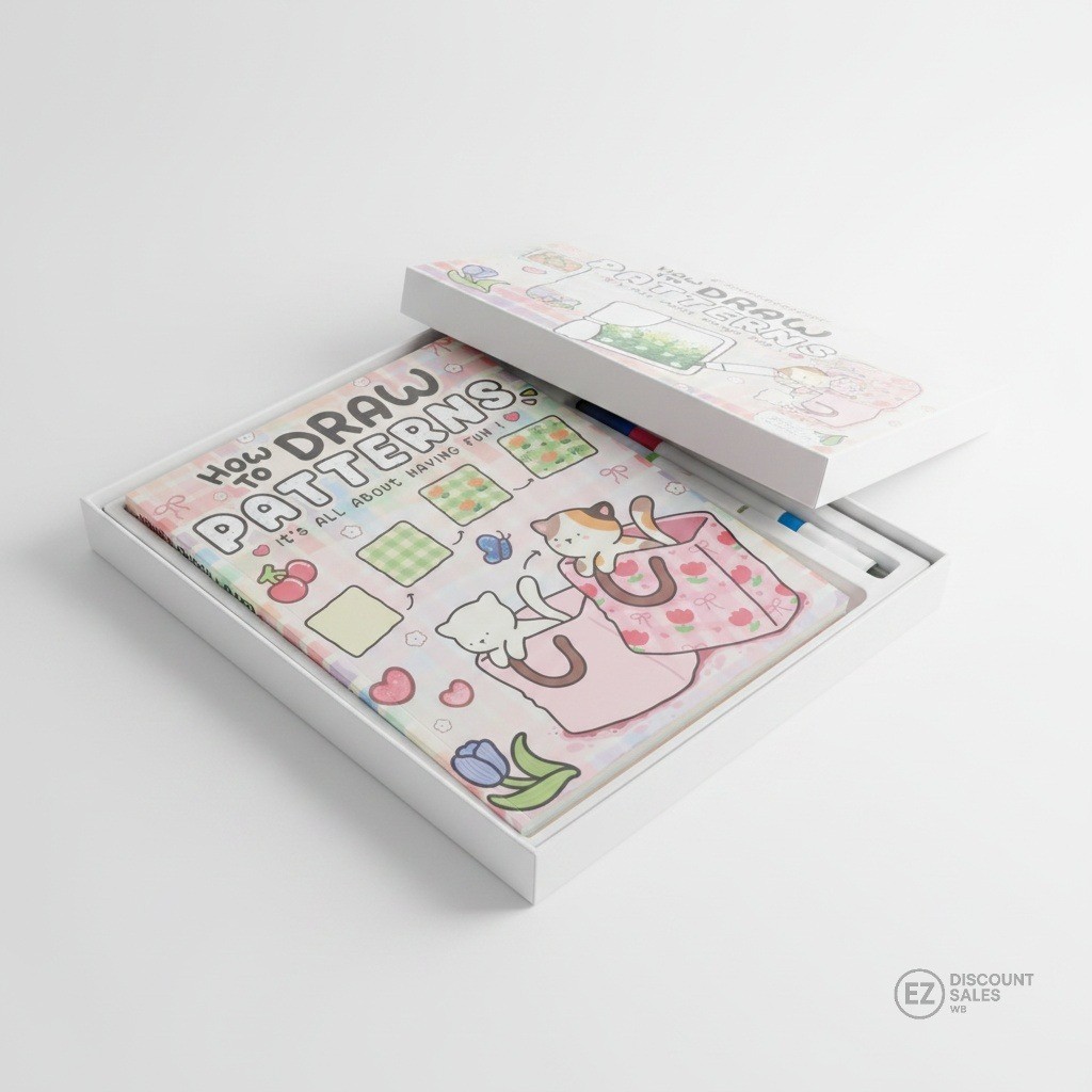 Coco Wyo How to Draw Patterns Gift Set – Kawaii Drawing Book – New, Children’s