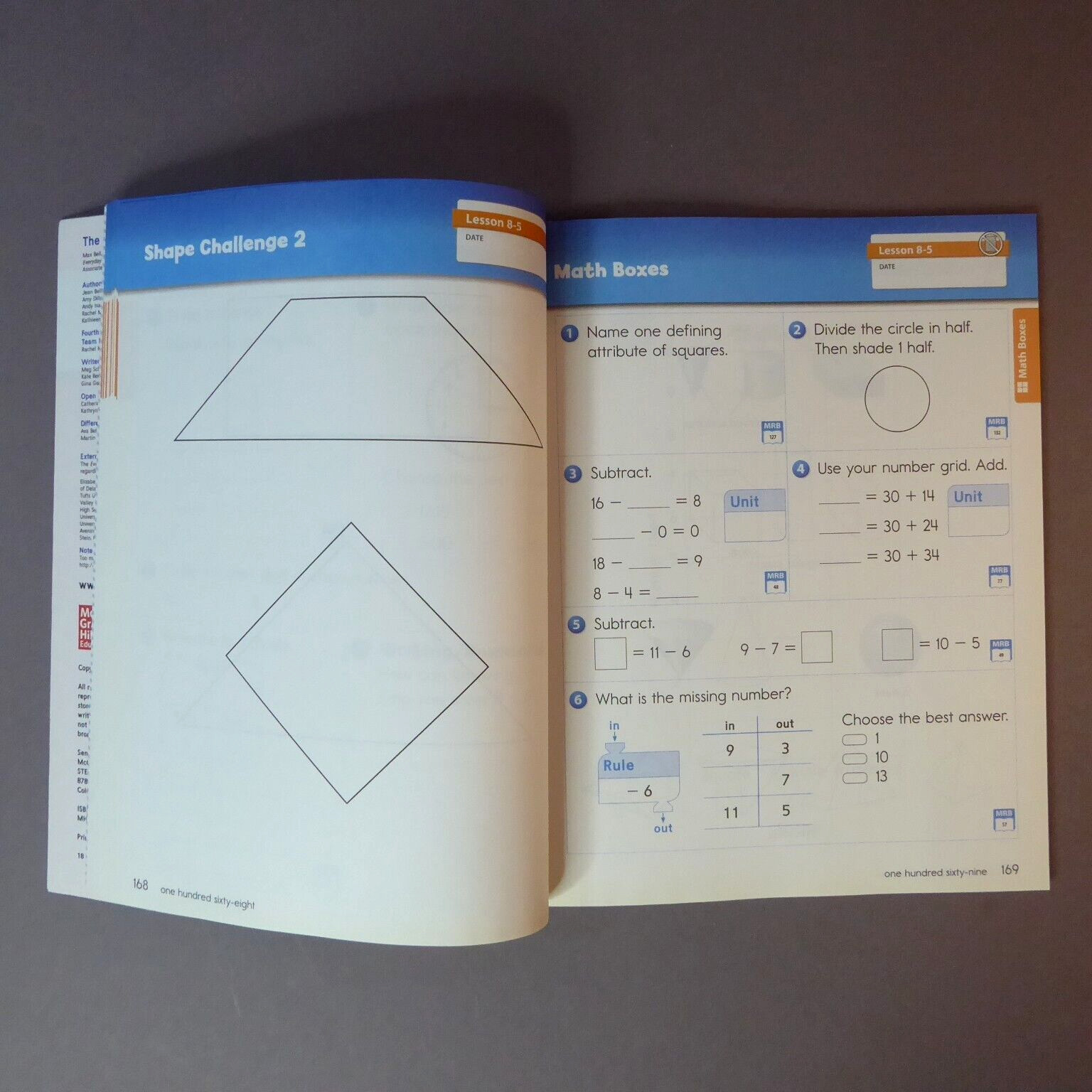 Everyday Mathematics Grade 1 Student Math Journal Vol 2 + Home Links Lot 2 Books