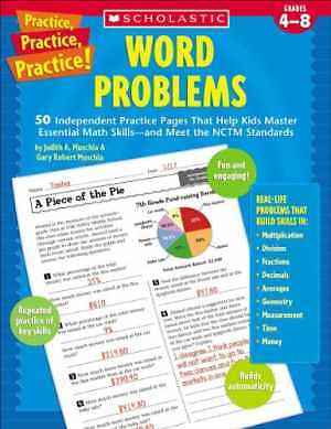 Word Problems (Practice – Paperback, by Muschla Judith A.; – Acceptable n