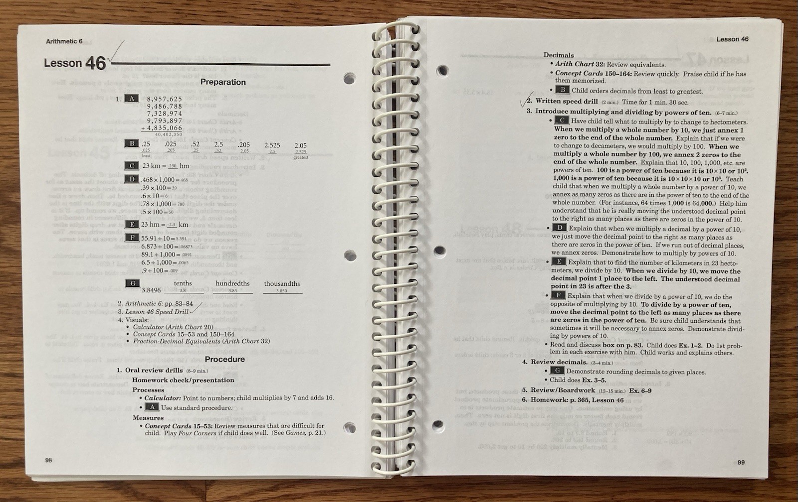 Abeka Arithmetic 6 Fourth Edition Answer Key and Curriculum Lesson Plans