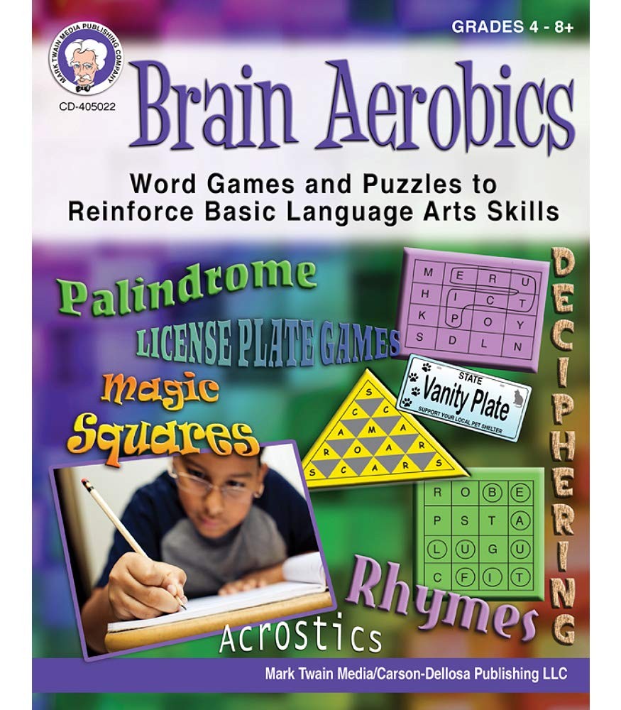 Mark Twain Brain Aerobics Activity Book, Puzzle Book With Educational Games …