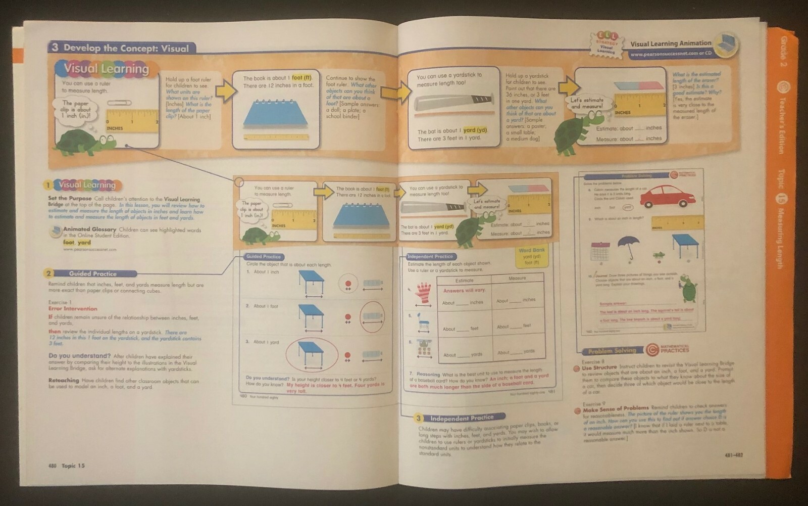 2nd Grade – Pearson enVision TEACHER’S EDITION – Entire Set Topics 1-16 (2012)