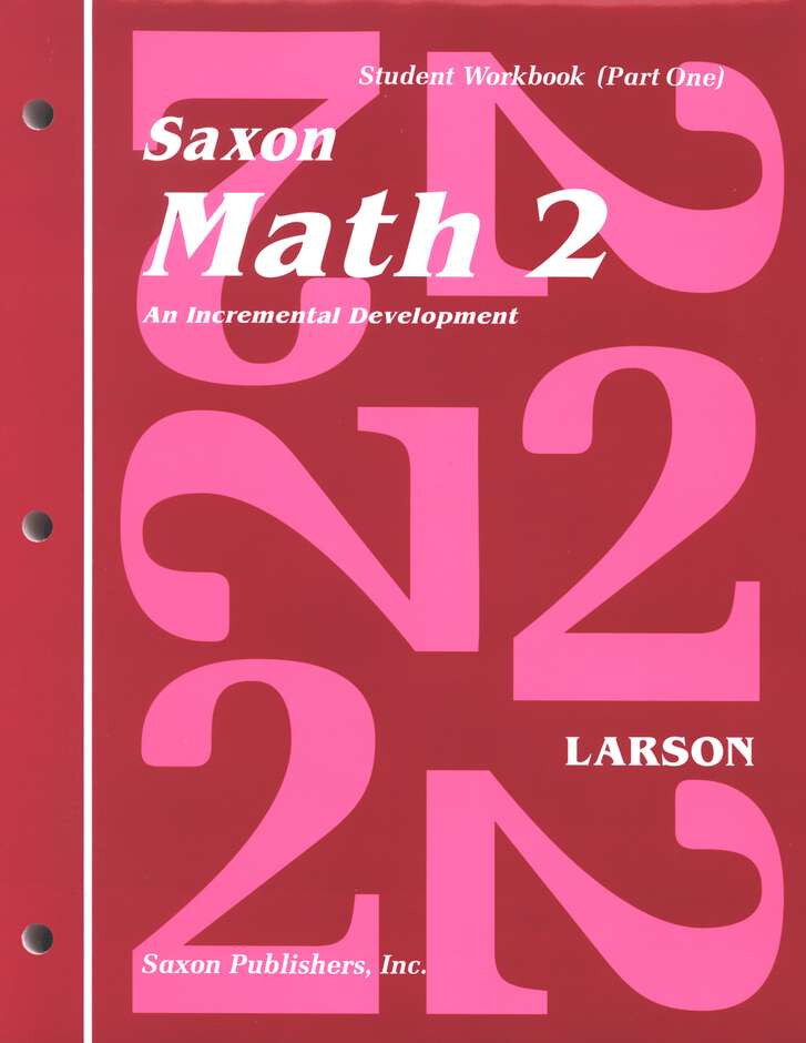 SAXON MATH 2 HOMESCHOOL STUDENT WORKBOOKS + FACT CARDS (Part 1 & 2)