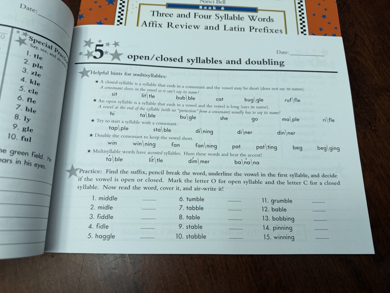 SEEING STARS KIT + 6 DECODING WORKBOOKS by LindaMood Bell