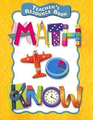 Teacher’s Resource Book, Math to Know