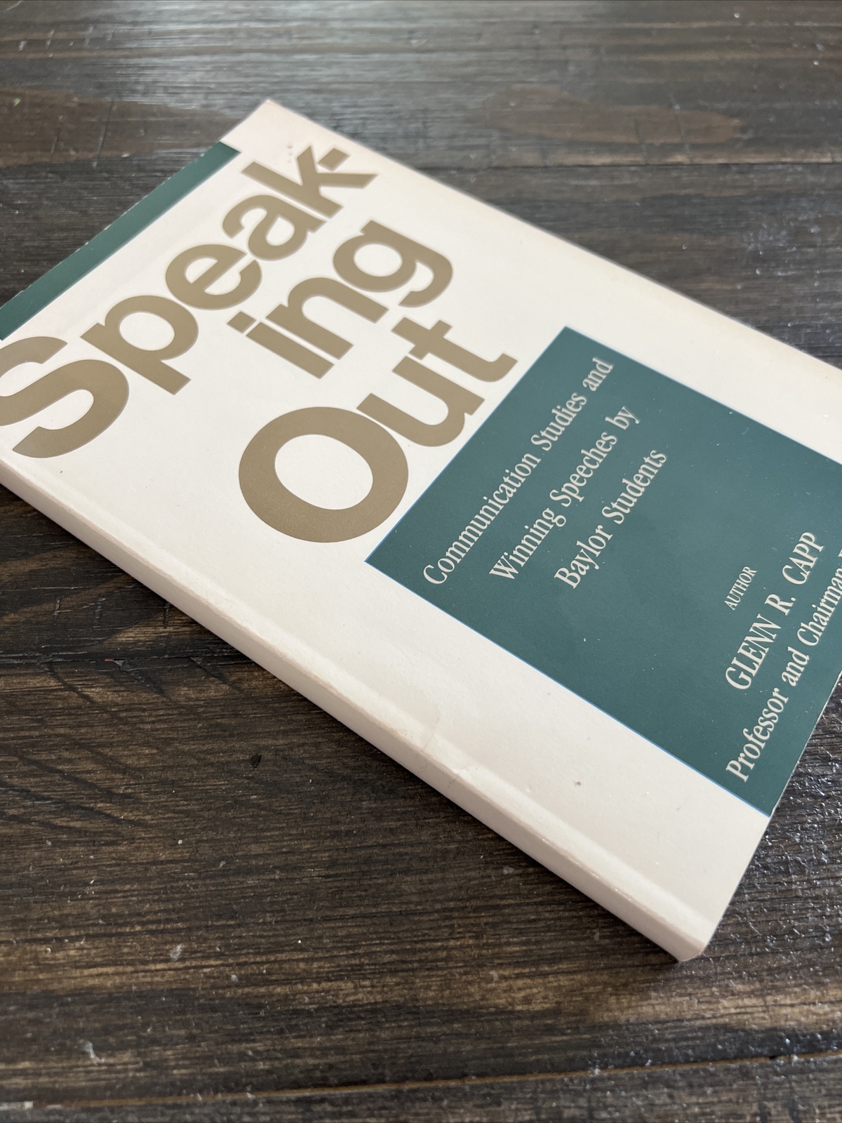 Speaking Out Communication Studies Paperback Book By Glenn R Capp Rare