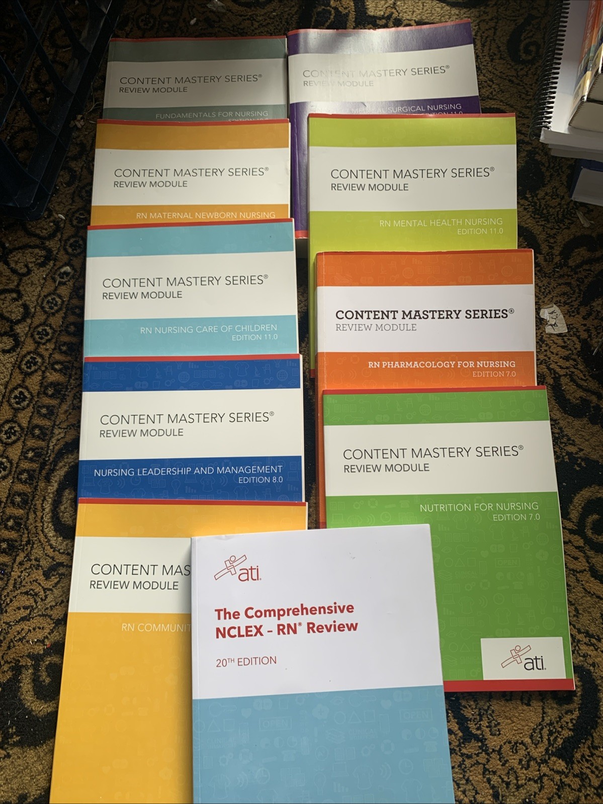 ATI Content Mastery Series RN Nursing Review Modules Lot of 10 Mixed Editions