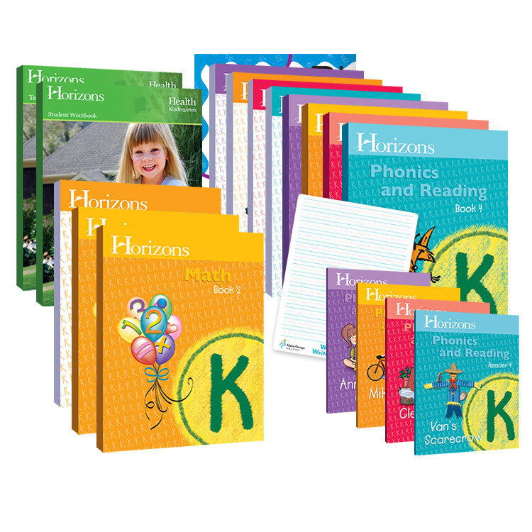 Horizons Kindergarten Complete Curriculum Set K Math Phonics Reading Health