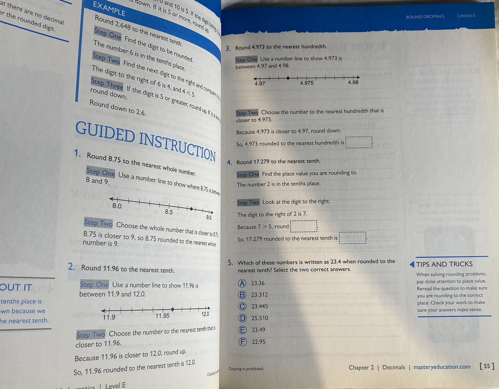 Measuring Up To Ohio Learning Level E Mathematics