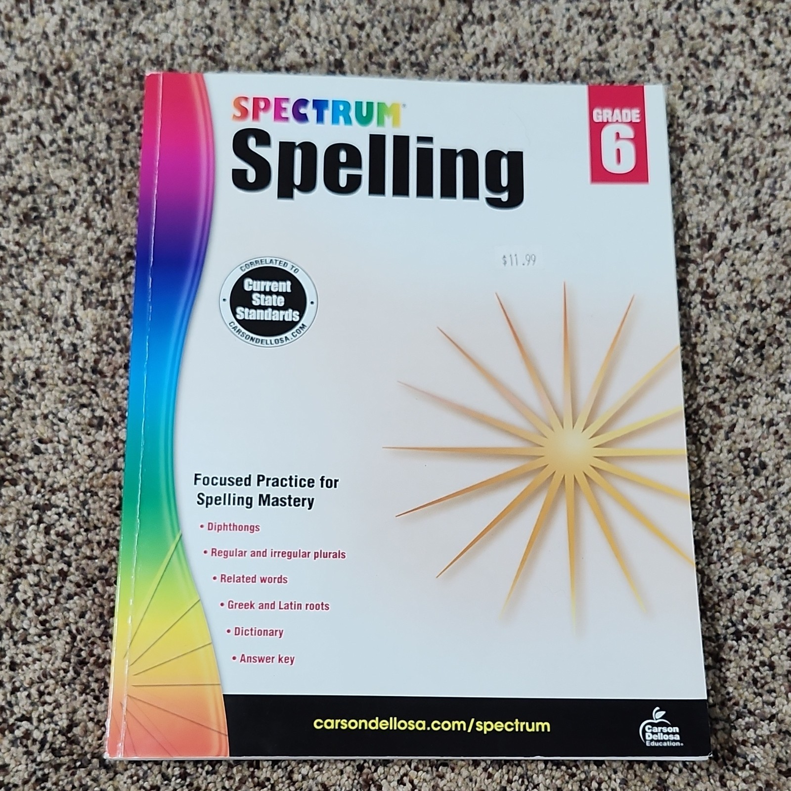 Spectrum Spelling Grade 6 Paperback Workbook with Answer Key Carson-Dellosa