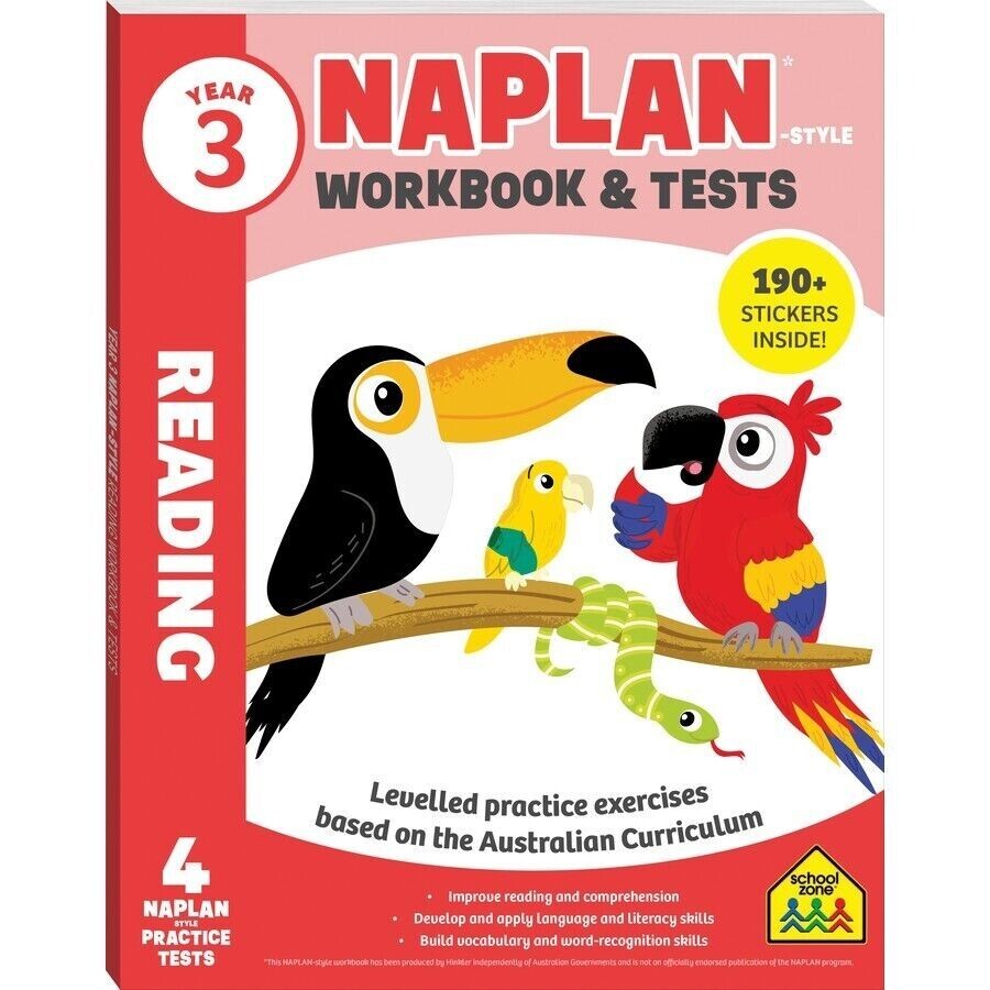 2022 Year 3 Naplan Style Complete Reading Workbook Hinkler Book kids School Zone